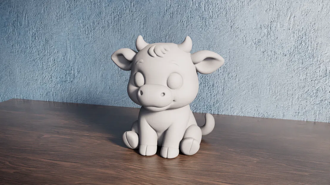 Chibi Cow - Mô hình 3D Dễ thương - Image 3