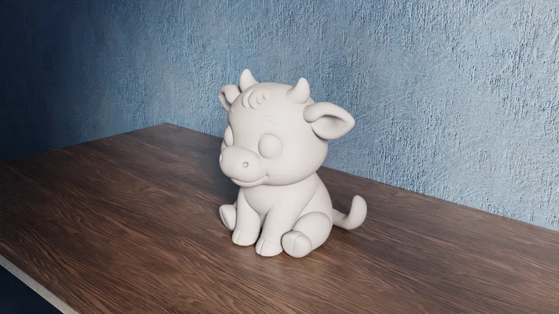 Chibi Cow - Mô hình 3D Dễ thương - Image 4