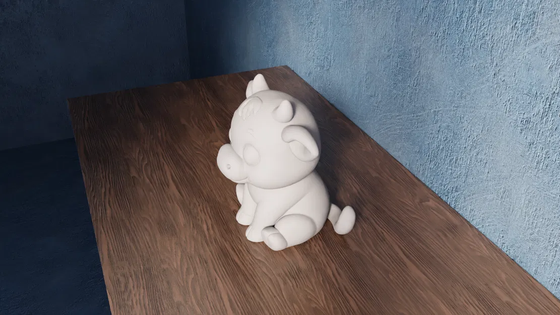 Chibi Cow - Mô hình 3D Dễ thương - Image 5
