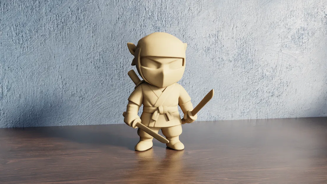 Chibi Ninja - Mô Hình 3D Dễ Thương - Image 1