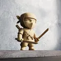 Chibi Ninja - Mô Hình 3D Dễ Thương - Thumbnail 2