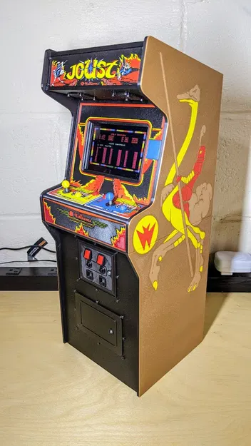 Mô hình Tủ Arcade Tỷ lệ 1/4 (Lấy cảm hứng) Joust (Có tấm MMU2) cho Retropie! - Image 1