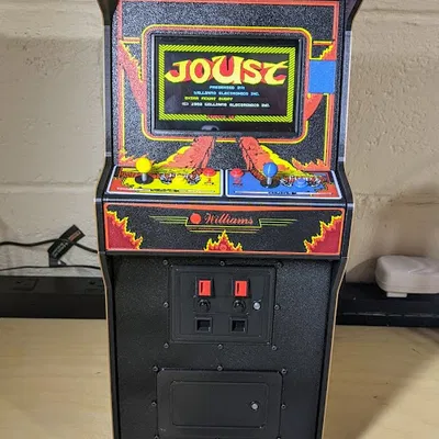 Mô hình Tủ Arcade Tỷ lệ 1/4 (Lấy cảm hứng) Joust (Có tấm MMU2) cho Retropie!