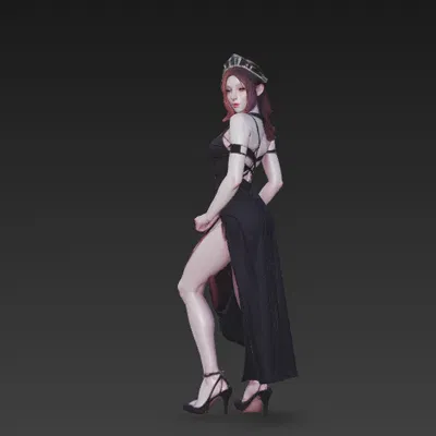 STL Nữ Hoàng Fantasy | Mô Hình In 3D Người Phụ Nữ Sang Trọng Với Váy & Vương Miện