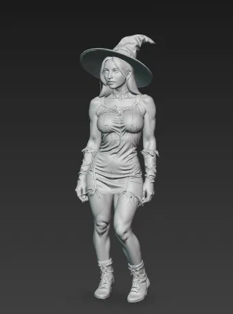 Sexy Witch Halloween - Mô hình 3D - Image 1