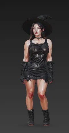 Sexy Witch Halloween - Mô hình 3D - Image 2