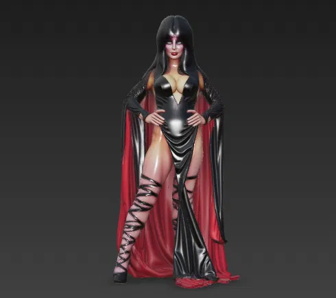 Mô hình Elvira Nữ Hoàng Bóng Đêm ma cà rồng goth VAMP - Image 2