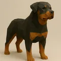 Mô Hình 3D Rottweiler Phong Cách Low Poly - Thumbnail 1