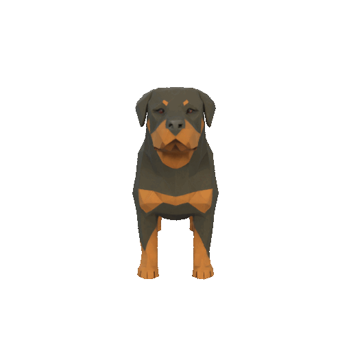 Mô Hình 3D Rottweiler Phong Cách Low Poly - Image 2