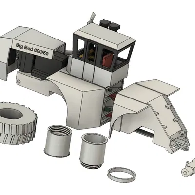 Mô Hình Máy Kéo Big Bud 600/50 Tỷ Lệ 1:32