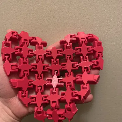 Trái Tim Vải Co Giãn (In Liền Khối)