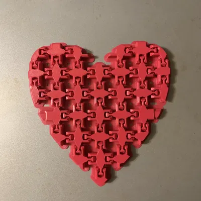 Trái Tim Vải Co Giãn (In Liền Khối)