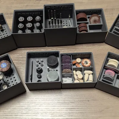 Hộc Gridfinity Xếp Chồng Đựng Dụng Cụ và Phụ Kiện Dremel