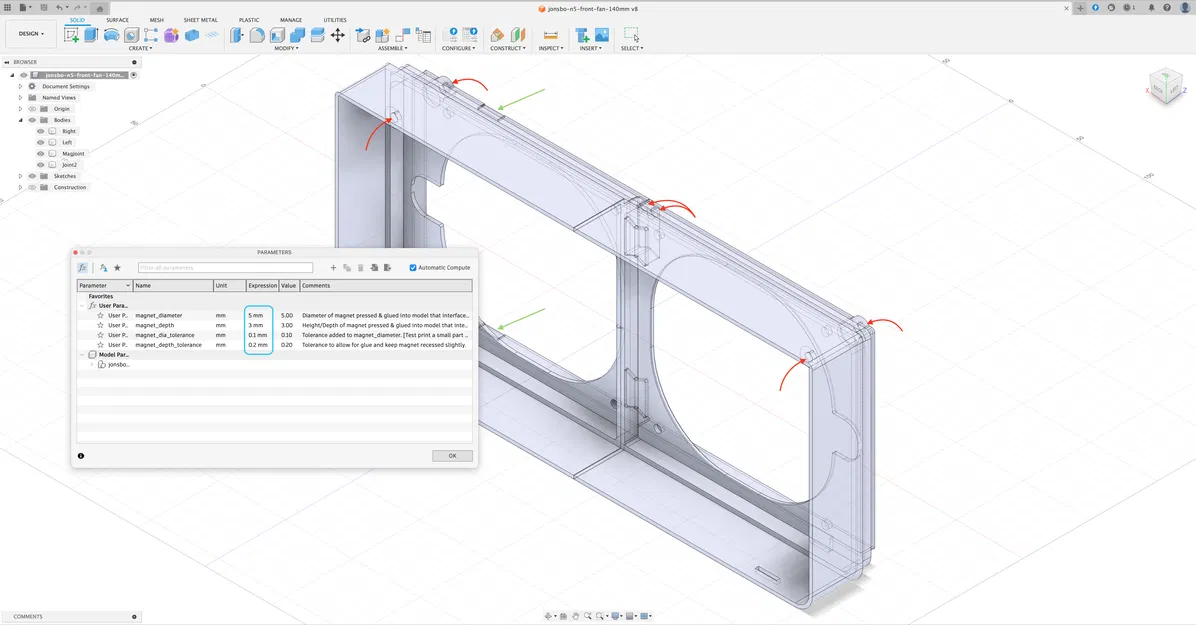 Bộ chuyển đổi quạt trước Jonsbo N5 - Chia đôi - Image 6