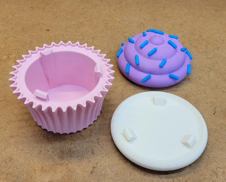 Hộp Đựng Hai Ngăn Hình Bánh Cupcake - Image 2