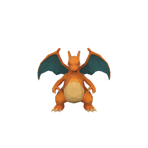 Charizard – Mô Hình 3D Low Poly - Image 2