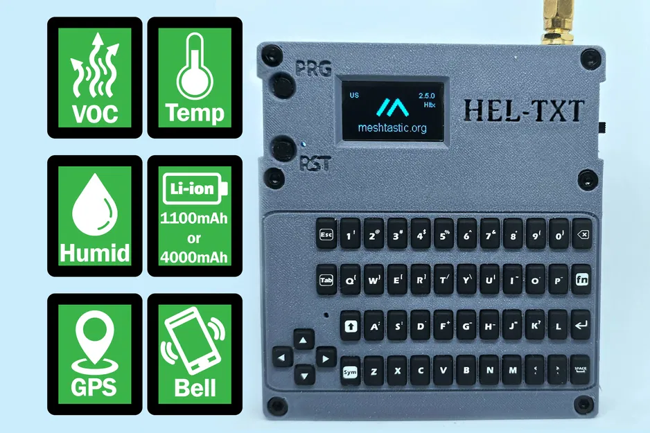 Hel-Txt - Bộ đàm Meshtastic độc lập (Heltec ESP32 V3/V2) - Image 1