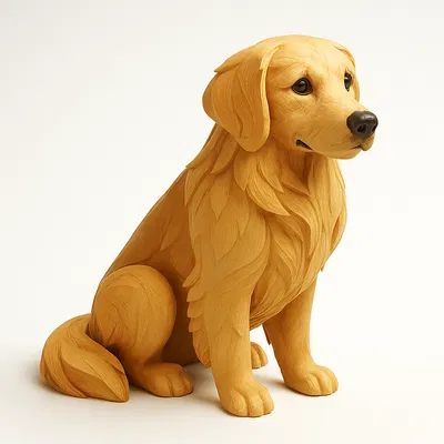 Mô hình Golden Retriever dễ thương