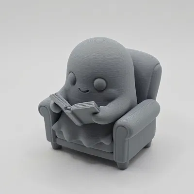 Móc Khóa/Tượng Ma Dễ Thương Đọc Sách