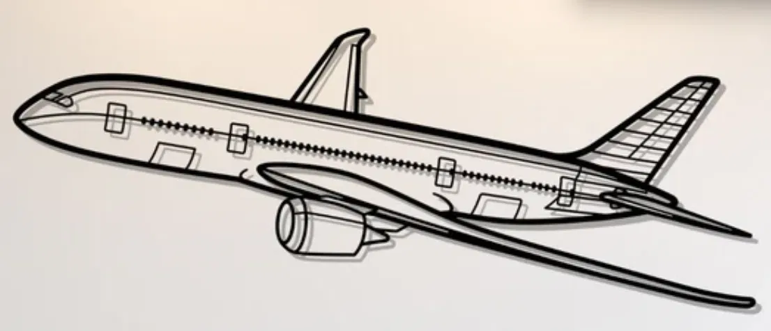 Trang Trí Tường Máy Bay Boeing 787 - Image 1