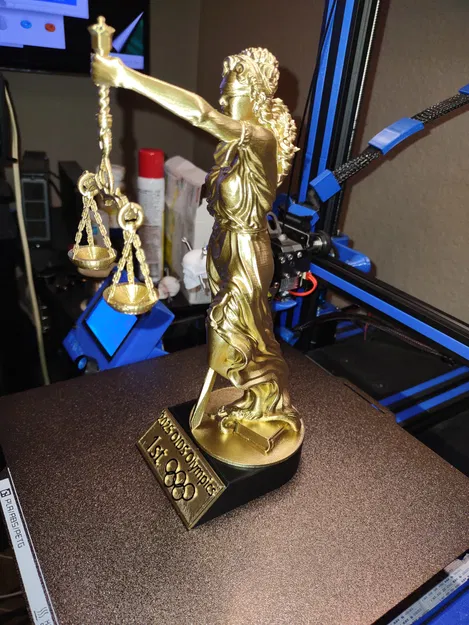 Tượng Nữ Thần Công Lý Remix Dễ In FDM (Cải Tiến) - Image 4