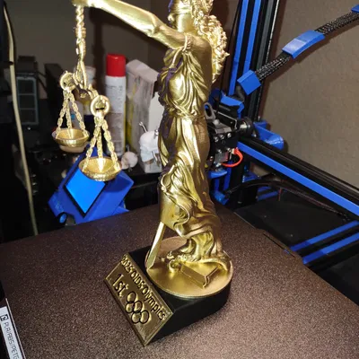 Tượng Nữ Thần Công Lý Remix Dễ In FDM (Cải Tiến)