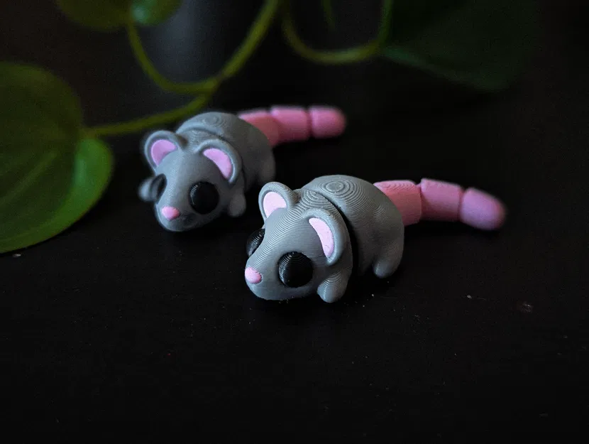 Chuột Flexi Nhựa Dẻo (Flexi Mouse) - Mô Hình In 3D Dễ Thương - Image 1