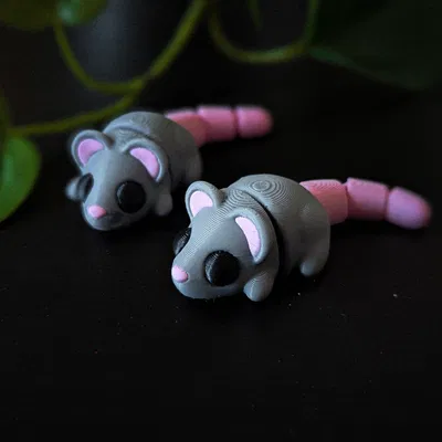 Chuột Flexi Nhựa Dẻo (Flexi Mouse) - Mô Hình In 3D Dễ Thương