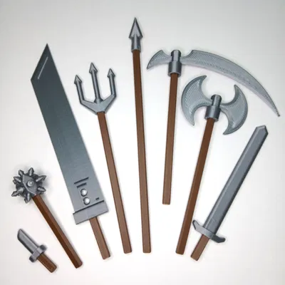 Dummy 13 Công Cụ & Vũ Khí - In 2 Màu Dễ Dàng