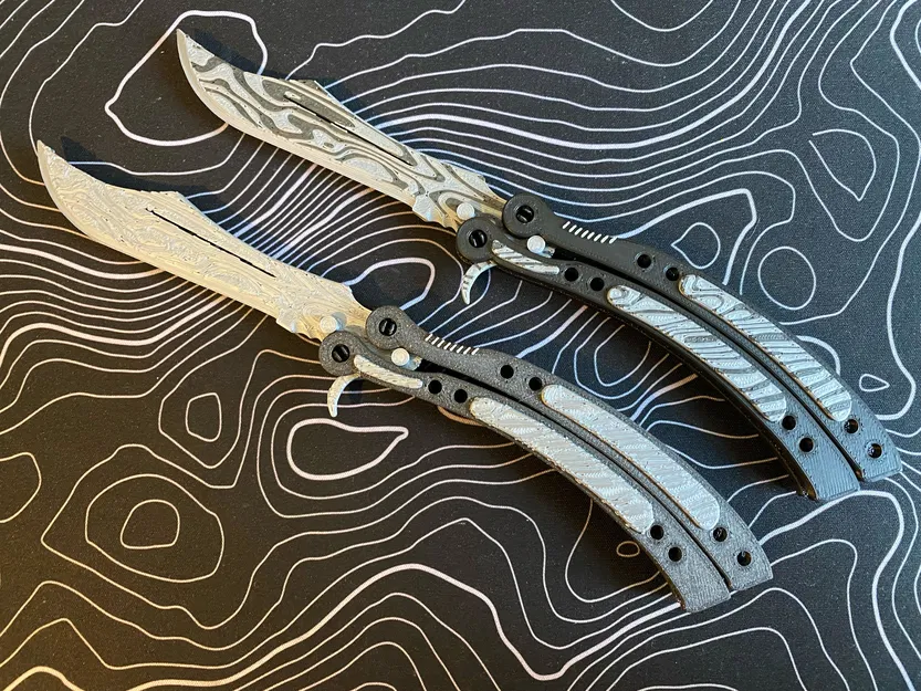 Dao Bướm Thép Damascus phiên bản Counter-Strike - Image 1