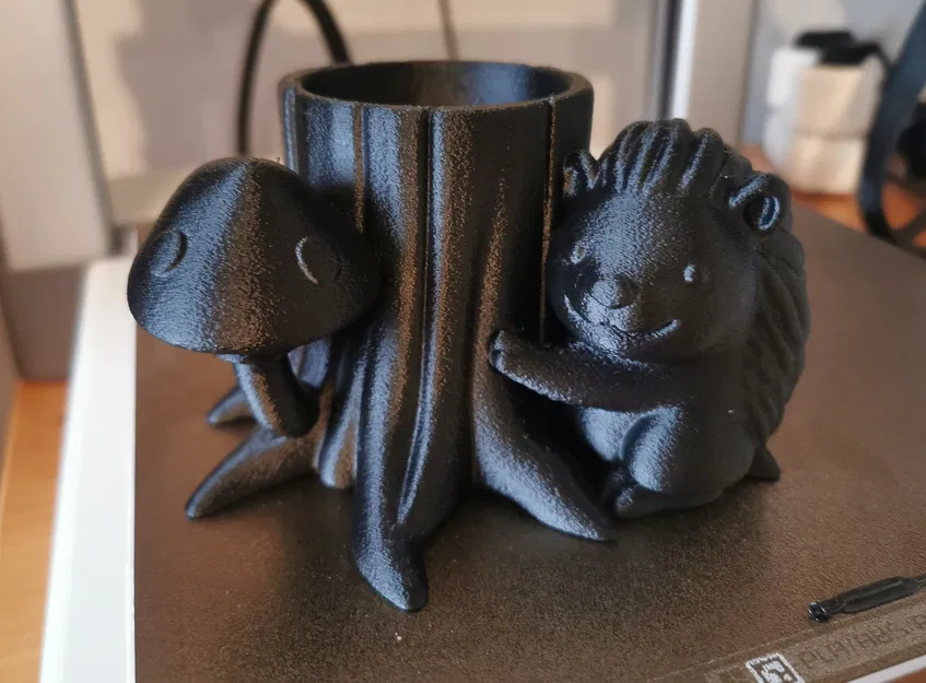 Khúc Gỗ Tròn, Nhím Rừng & Nấm - Hộp / Khay Đựng Bút - Image 1