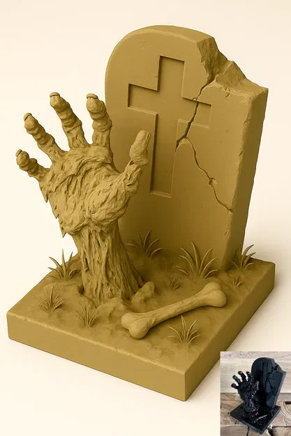 Bàn Tay Ló Lửa Mộ Phần - Mô hình 3D Halloween - Image 1