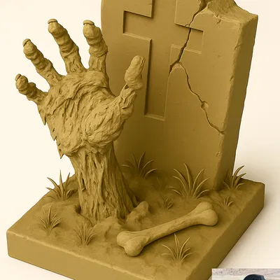 Bàn Tay Ló Lửa Mộ Phần - Mô hình 3D Halloween