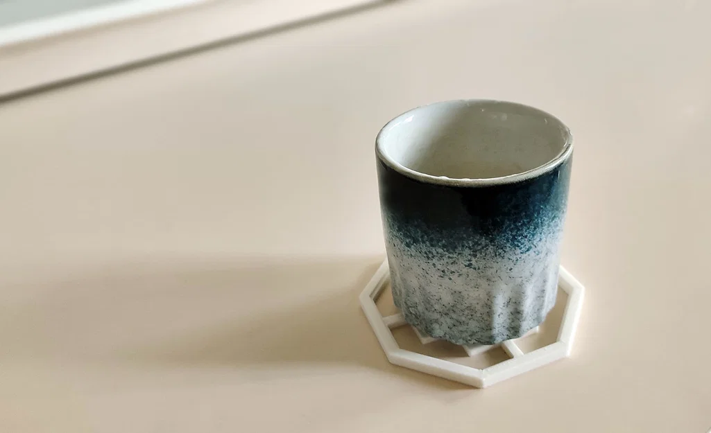 Bộ Đế Lót Ly Hoa Văn Cửa Sổ Phong Cách Á Đông Truyền Thống - Image 2