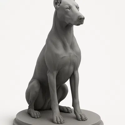 Tượng Chó Doberman