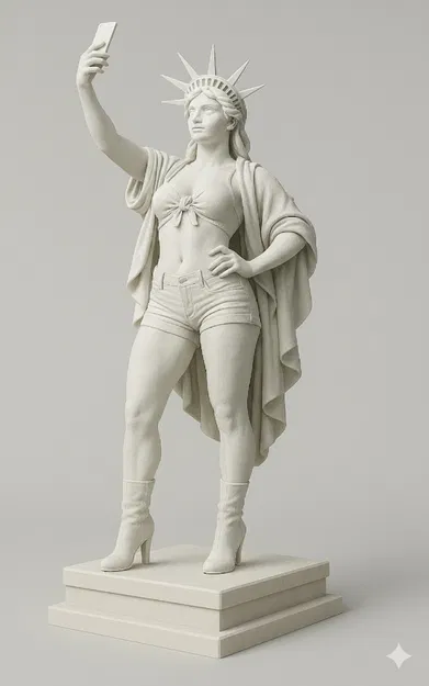 Tượng Nữ thần Tự do Selfie Phiên bản Hiện đại - Image 1
