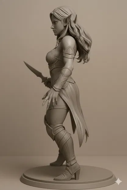 Elara, Nữ Tặc Rừng Xanh - Mô Hình Paintable - Image 3