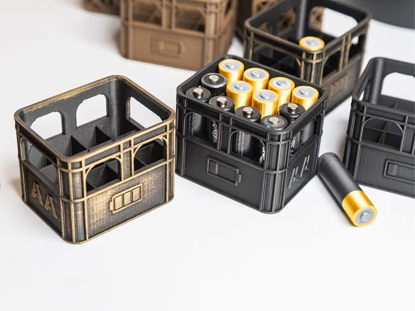 Hộp Đựng Pin AA và AAA Có Chỉ Báo Hết/Đầy - Image 1