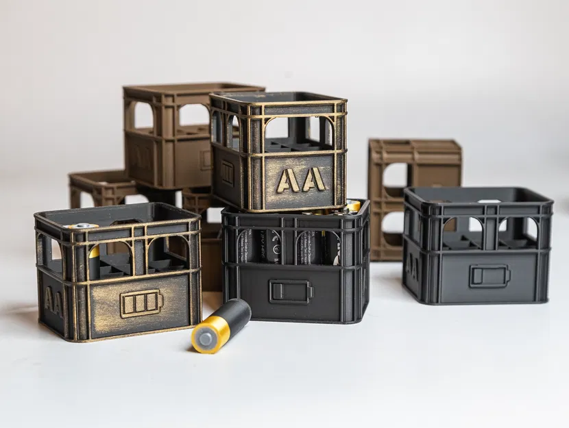 Hộp Đựng Pin AA và AAA Có Chỉ Báo Hết/Đầy - Image 2