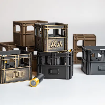 Hộp Đựng Pin AA và AAA Có Chỉ Báo Hết/Đầy