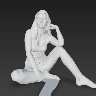 Mô hình cô gái ngồi