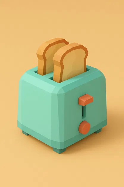 Máy nướng bánh mì đồ chơi hình khối thấp - Image 1