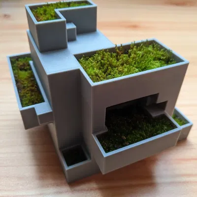 Chậu Trồng Rêu Hình Lập Phương