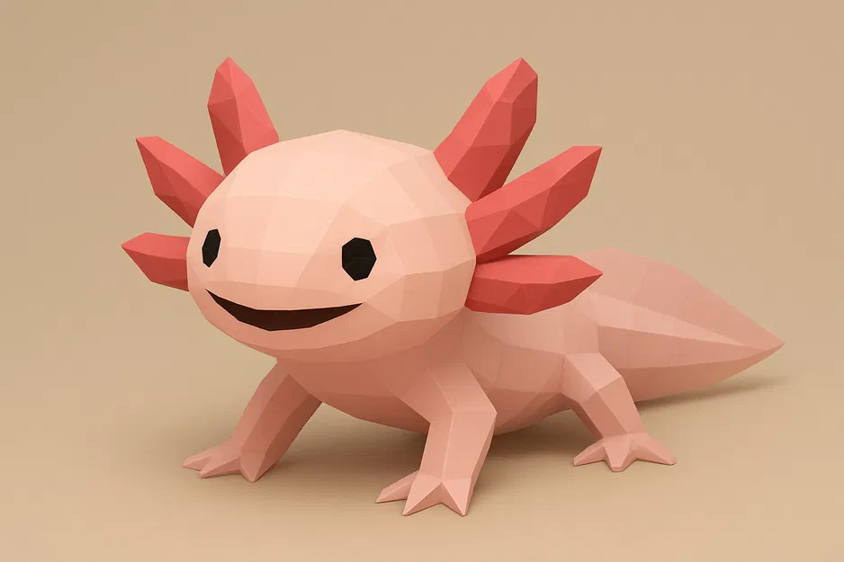 Kỳ nhông Axolotl Low Poly - Image 1