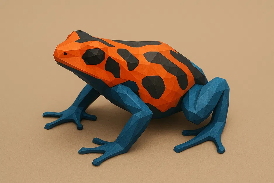 Mô Hình Ếch Phi Tiêu Low Poly - Image 1