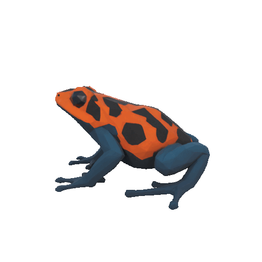 Mô Hình Ếch Phi Tiêu Low Poly - Thumbnail 2