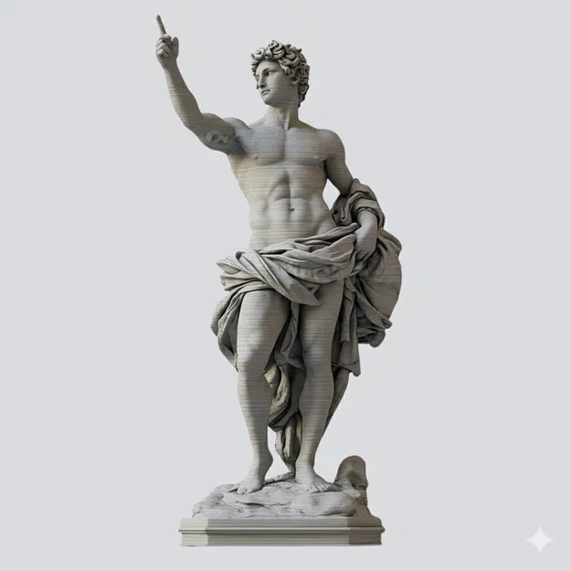 Tượng Thần Apollo - Tượng Đá Cẩm Thạch Cổ Điển - Image 1