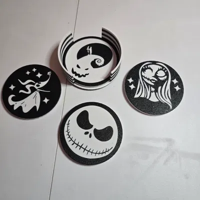 Bộ Đế Lót Ly Đêm Giáng Sinh Kinh Hoàng Cho Halloween