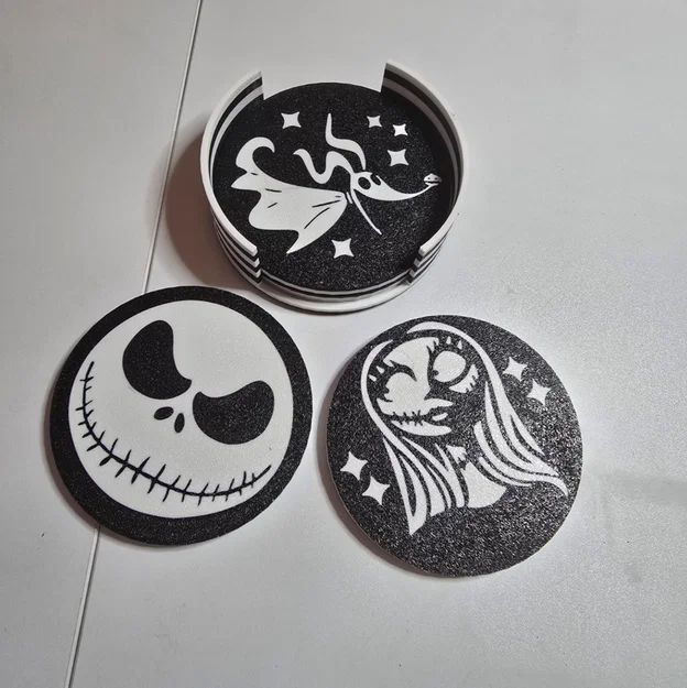 Bộ Đế Lót Ly Đêm Giáng Sinh Kinh Hoàng Cho Halloween - Image 5