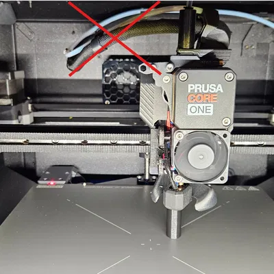 Giải pháp chống xệ dây Extruder cho CORE One MMU3. Chỉ cần Tywrap!